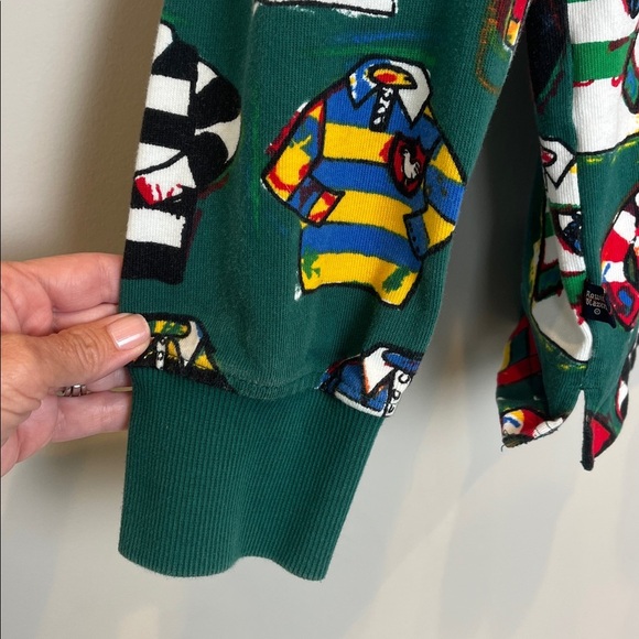 Rowing Blazers Rugby Shirt Tiny Rugy Shirts Print Green Size Medium - Picture 8 of 8